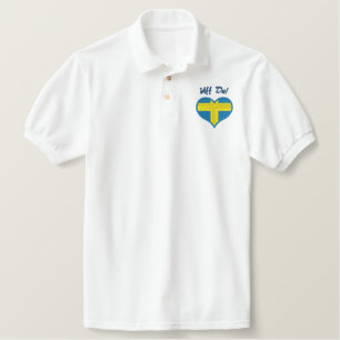 Funny Swedish Uff Da with Heart Flag Sweden