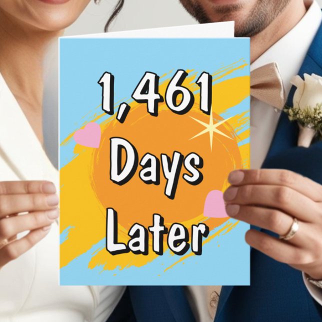 Funny & Sweet 4. Wedding-Jubiläumskarte Karte (Von Creator hochgeladen)