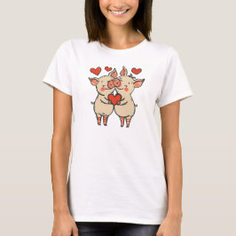 Funny Sweet Chic Niedliche, farbenfrohe Schweine T-Shirt