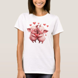 Funny Sweet Chic Niedliche, farbenfrohe Schweine T-Shirt