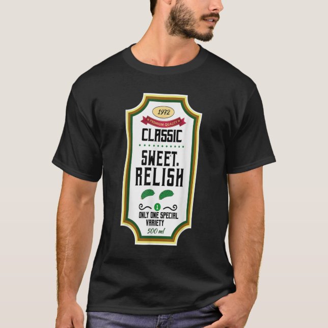 Funny Sweet Relish Halloween Costume Condiment Gre T-Shirt (Vorderseite)
