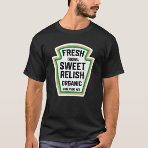 Funny Sweet Relish Pickle Flasche Label Halloween  T-Shirt