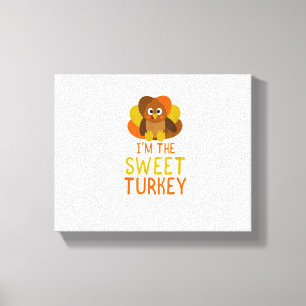 Funny Sweet Türkei Familienmatte Erntedank Leinwanddruck