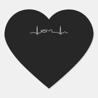 Funny Swimmer Heartbeat Bekleidung, Schwimmen Fan Herz-Aufkleber