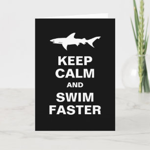 Funny Swimmer oder Surfer Behalten Faulenzer Haian Karte
