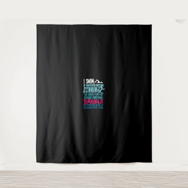 Funny Swimming Geschenk Ein Schwimmer Wandteppich (Vorderseite)