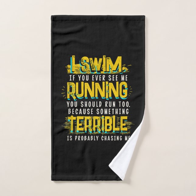 Funny Swimming Geschenk für das Baden Handtuch (Handtuch)