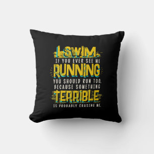 Funny Swimming Geschenk für das Baden Kissen