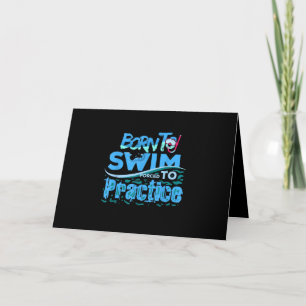 Funny Swimming Geschenkdesign Karte