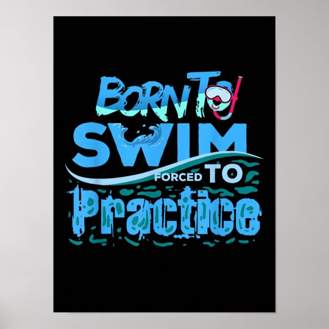 Funny Swimming Geschenkdesign Poster (Vorne)