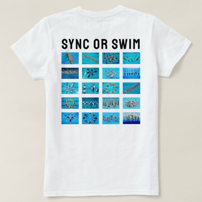 Funny Swimming T-Shirt (Design Rückseite)