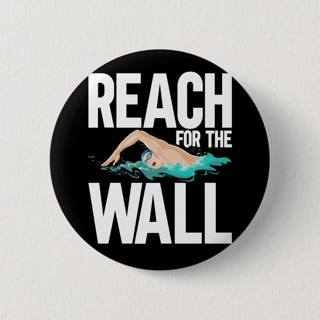 Funny Swimming Team Swimmer Zitate Button (Vorderseite)