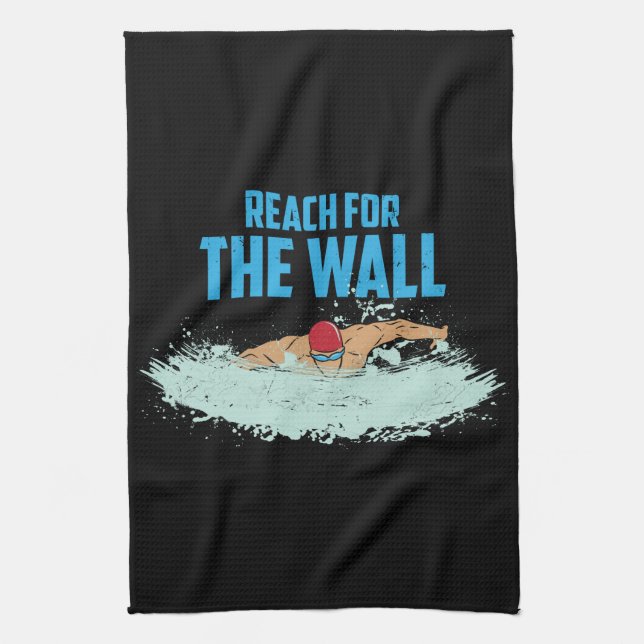 Funny Swimming Zitat Schwimmer Geschenk Geschirrtuch (Vertikal)