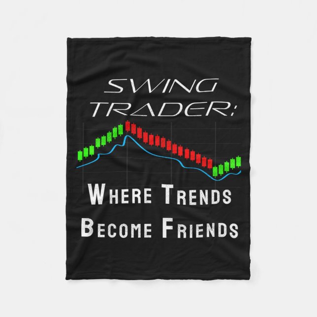Funny Swing Trader Trading Stock Market  Fleecedecke (Vorderseite)