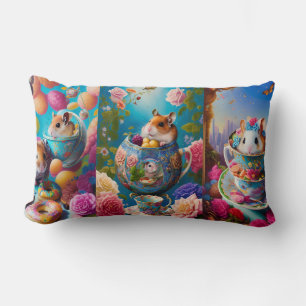 Funny Syrian Hamsters Tea Party Personalisiert Fle Lendenkissen