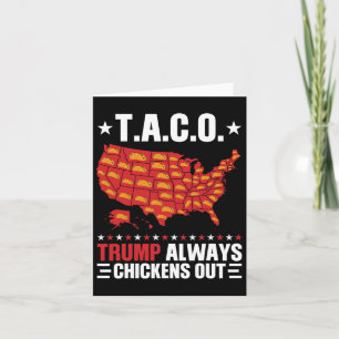 Funny T.a.c.o Trump hält Taco USA immer aus Karte