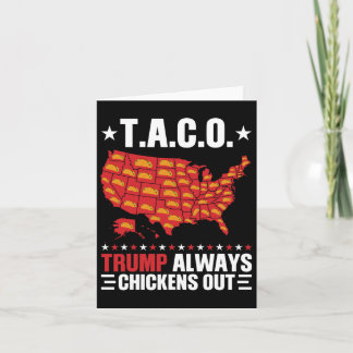 Funny T.a.c.o Trump hält Taco USA immer aus Karte