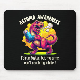 Funny T-rex Asthma Bewusstsein Mousepad