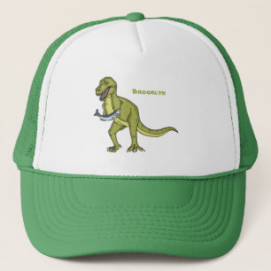 Funny T rex dinosaur illustration Truckerkappe