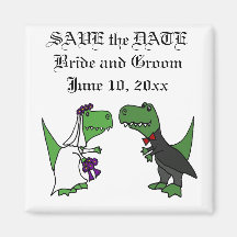Funny T-rex Dinosaurier Bride und Groom Wedding Ar