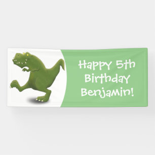 Funny T rex dinosaurier Cartoon Spaß Banner