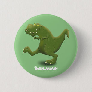 Funny T rex dinosaurier Cartoon Spaß Button