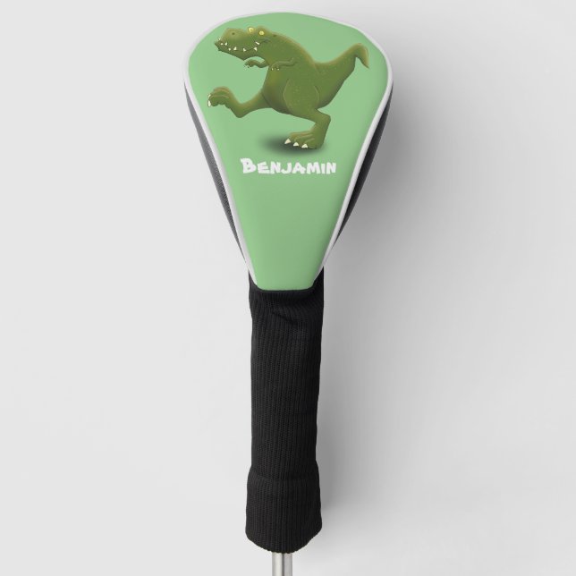 Funny T rex dinosaurier Cartoon Spaß Golf Headcover (Vorderseite)