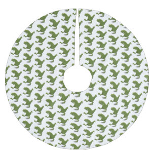 Funny T rex dinosaurier Cartoon Spaß Polyester Weihnachtsbaumdecke