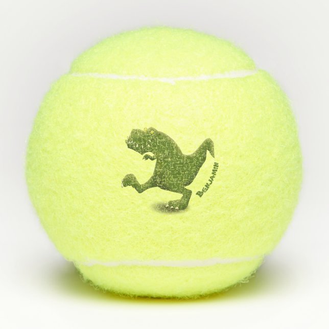 Funny T rex dinosaurier Cartoon Spaß Tennisbälle (Vorderseite)