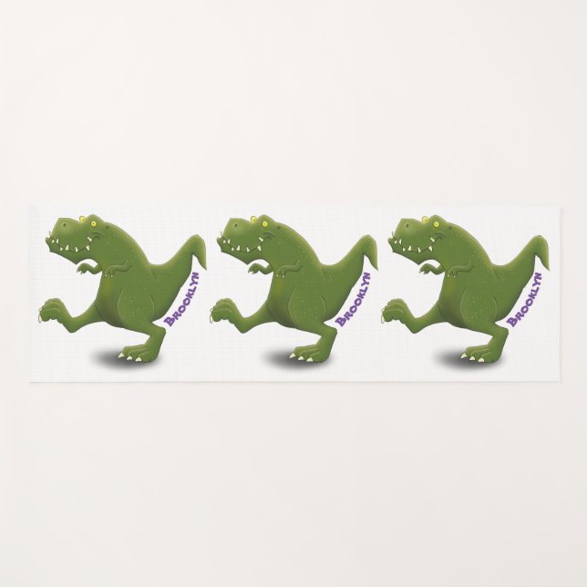 Funny T rex dinosaurier Cartoon Spaß Yogamatte (Vorderseite (Horizontal))