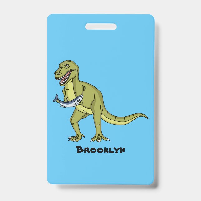 Funny T rex dinosaurier Illustration Ausweis (Vorderseite)