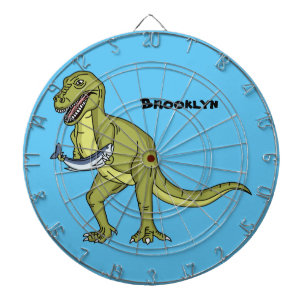Funny T rex dinosaurier Illustration Dartscheibe