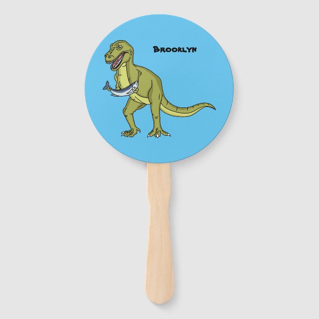 Funny T rex dinosaurier Illustration Fächer (Vorderseite)