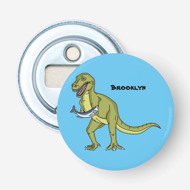 Funny T rex dinosaurier Illustration Flaschenöffner (Vorderseite)