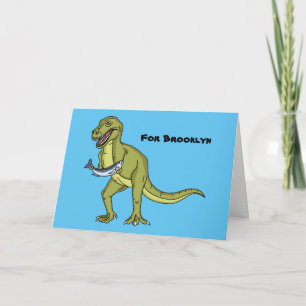 Funny T rex dinosaurier Illustration Karte
