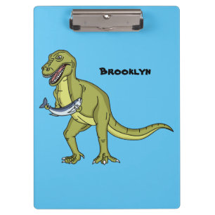 Funny T rex dinosaurier Illustration Klemmbrett