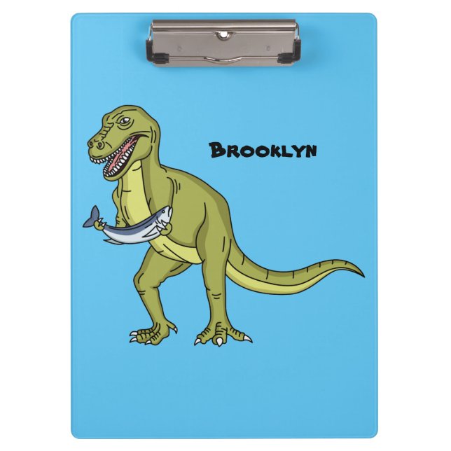 Funny T rex dinosaurier Illustration Klemmbrett (Vorderseite)