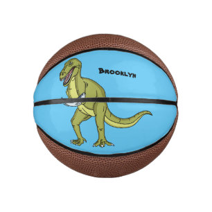 Funny T rex dinosaurier Illustration Mini Basketball