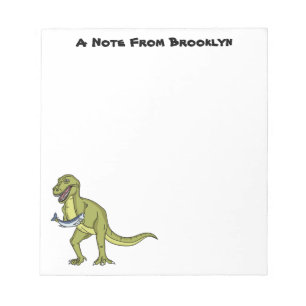 Funny T rex dinosaurier Illustration Notizblock