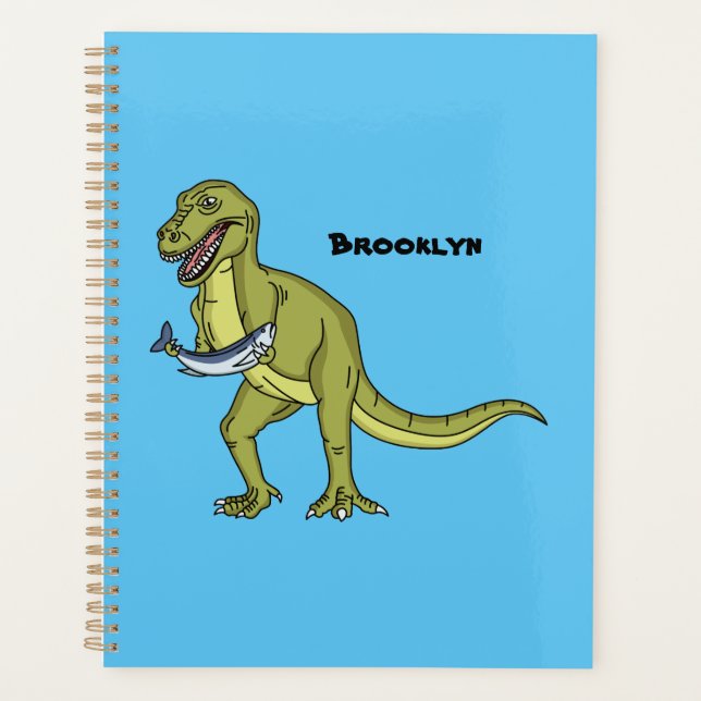 Funny T rex dinosaurier Illustration Planer (Vorderseite)