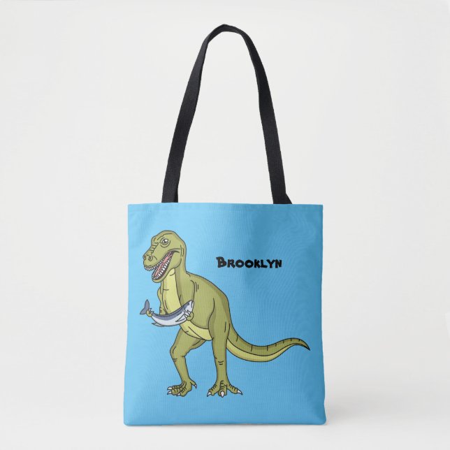 Funny T rex dinosaurier Illustration Tasche (Vorderseite)