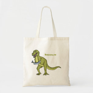 Funny T rex dinosaurier Illustration Tragetasche