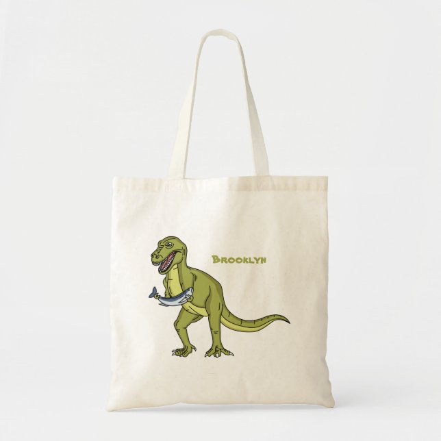 Funny T rex dinosaurier Illustration Tragetasche (Vorne)