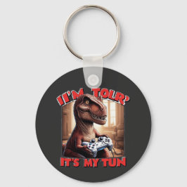 Funny T-Rex Gamer Quote Design Schlüsselanhänger
