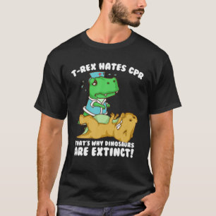 Funny T-rex hasst CPR Geschenke Männer Frauen Cool T-Shirt