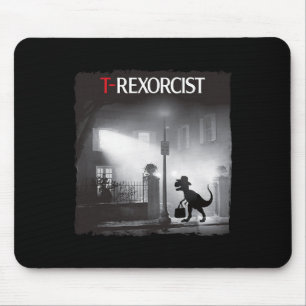 Funny T-rex Horror Parody Dinosaur Halloween Retro Mousepad