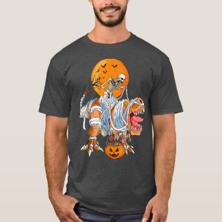 Funny T-rex Mummy Pumpkin Dinosaur - Dino Trex Hal T-Shirt
