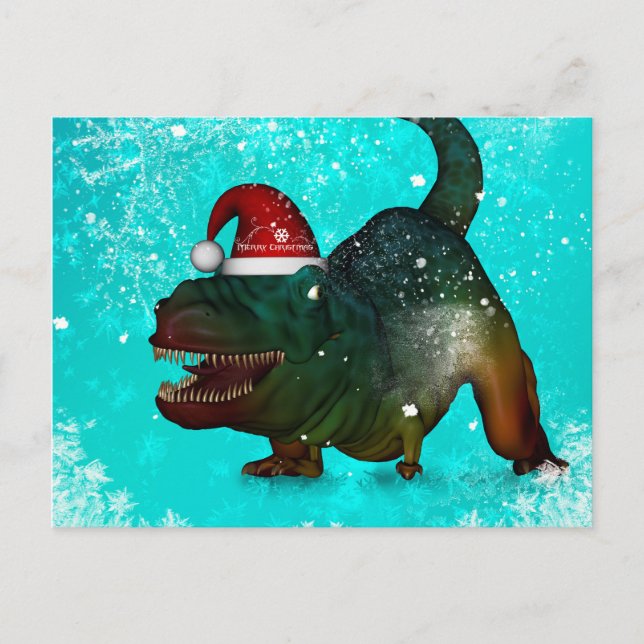 Funny T-rex Postkarte (Vorderseite)
