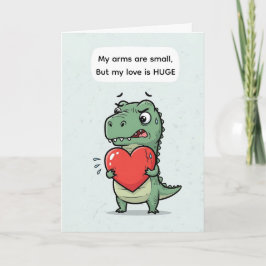 Funny T-Rex Valentine – I Love You This Much Feiertagskarte