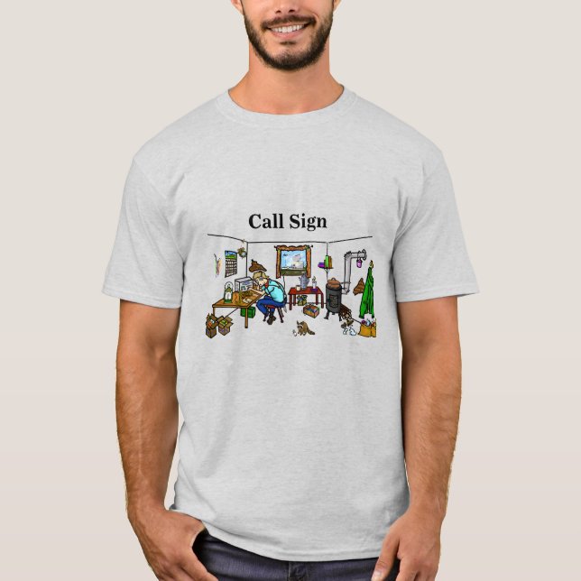 Funny T - Shirt des Funknetzbetreibers außerhalb d (Vorderseite)
